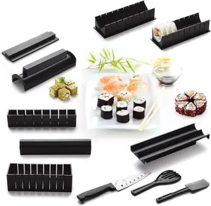 Sushi Making Kit for Beginners - Original Sushi Maker Deluxe Exclusive Online Video Tutorials Complete with Sushi Knife 11 Piece DIY Sushi Set - Easy and Fun  Mold Kitchen Utensils