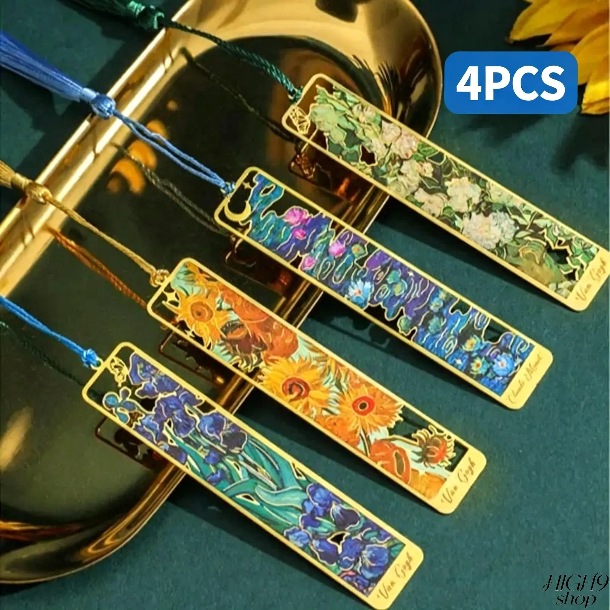 4Pcs Vintage Floral Metal Bookmarks With Elegant Tassels, Exquisite Book Reading Accessories For Home, School And Office, Thoughtful Literary Gift For Book Lovers