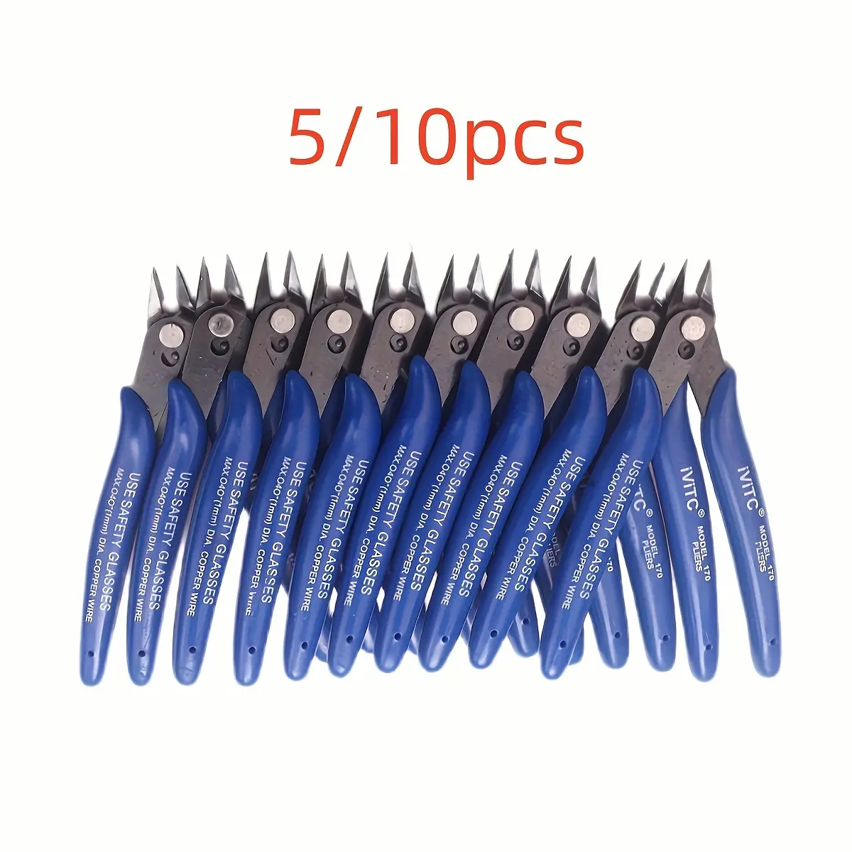 5/10pcs of Sturdy Iron Mini Nose Cutting Pliers - a Tool for Cutting Electrical Wires And Cables, Featuring Metal Side Snips And Flush Pliers with Comfortable Grip Handles, Essential Hand Tools for Precise Cutting Jobs