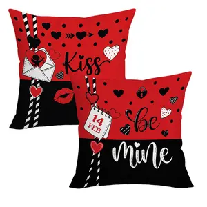 2pcs Valentine'S Day Pillow Covers, Contemporary Style, Perfect For Sofa, Party, Gift, Home Decor, Valentine'S Day Decorations