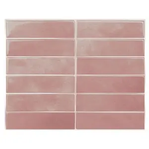 Aadesh Self-Adhesive PET Tile Wall Stickers, Self Adhesive Tiles, Ready to Tear and Stick, Waterproof, Mildew Resistant,Oil Resistant, Suitable for Living Room, Kitchen, Bathroom, Balcony and Sink, Backdrop Bathroom Home Wall Stickers, 9x11.4 inch