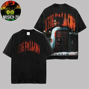 J. Cole - The Fall-Off Tour Graphic V3 For Dreamville High-quality, Soft Cotton T-Shirt, Disc 29, Disc 39 Hip-Hop Shirt, The Fall-Off Album Jermaine Lamar Cole Fan Graphic Tee, Cole World Music Fan Merch Shirt