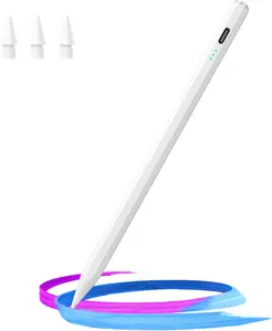 Active stylus with palm rejection and tilt sensitivity, capacitive touch screen stylus for iPad Pro, Air, Mini, etc. Tablet Usb