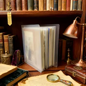 40-page A6 binder book, with transparent loose-leaf paper-large-capacity card/certificate storage folder, crease-resistant diary/photo album, suitable for travel, games-loss-proof storage (ID card, game card and photos can be stored).