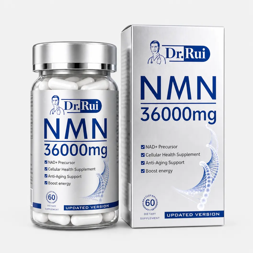 Dr. Rui NMN 36000mg 10-in-1 Complex, 60 Plant Capsules | NMN(Enzymatic)+PQQ+Ubiquinol CoQ10+Ginsenosides 80%+GABA+Celery Seed Extract | Supports Restful Sleep, Daily Energy & Sharp Focus — Advanced NAD+ Formula for Anti-Aging & Cellular Health Supplement