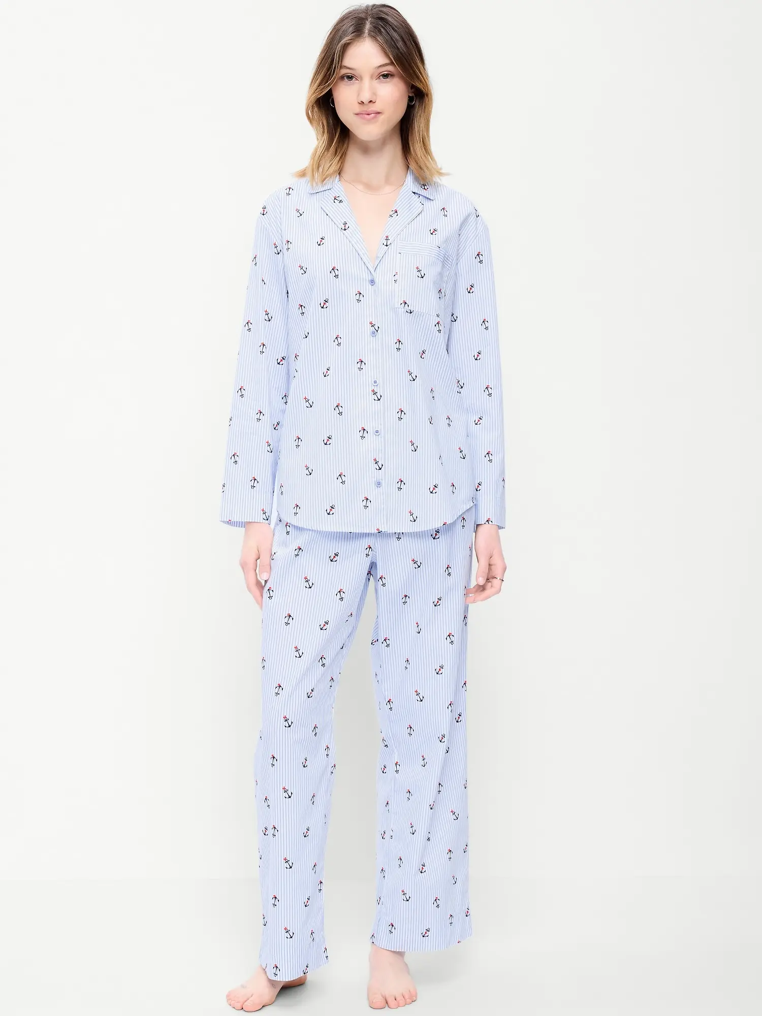 Old Navy Women's Poplin Pajama Pant Set