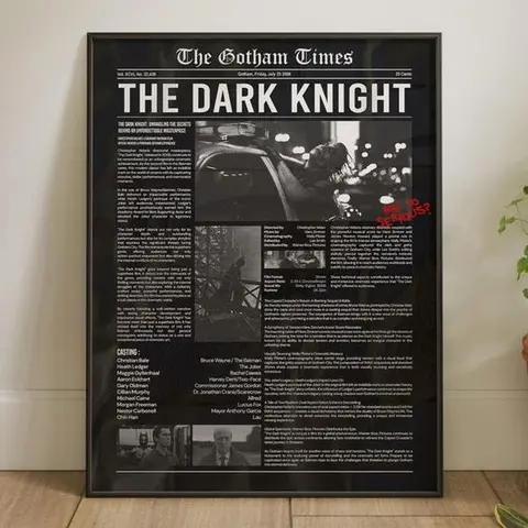 The Dark Knight  Moive Poster, Unframed,FHD Wall Decor Wall Hangings, Museum Poster, Poster Decor Room, Movie Poster Gift Print Artistic Photo