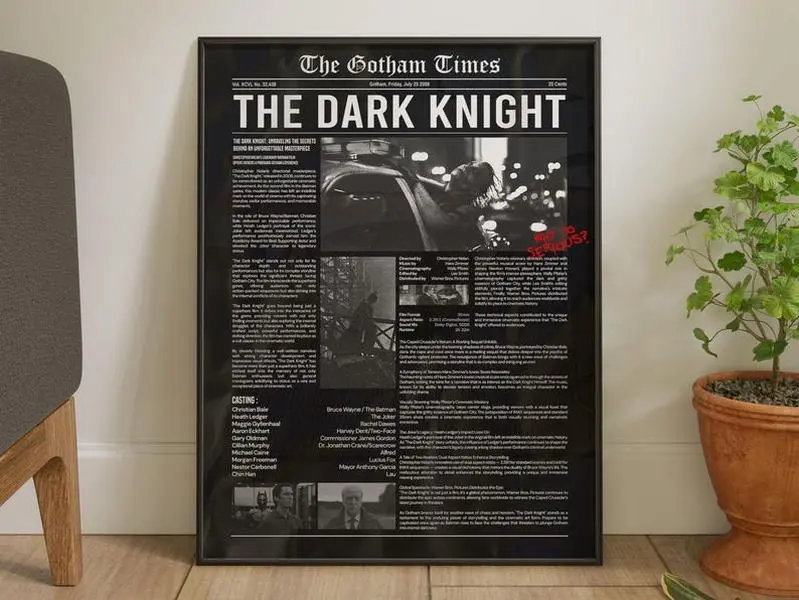 The Dark Knight  Moive Poster, Unframed,FHD Wall Decor Wall Hangings, Museum Poster, Poster Decor Room, Movie Poster Gift Print Artistic Photo