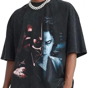 [Sale up to 40%], [Free Ship] Vader Anakin Half Face T-Shirt, Jedi Sith Graphic Tee, 90s Aesthetic Shirton Unisex Print graphic tee
