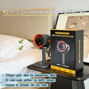 Desktop Circulating Fan, Clamp/table/wall Mountable, 10000mah Battery, Smart Timer, Touch Control, 100 Speed Settings, Quiet Powerful Airflow
