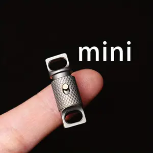Durable Dark Grey Titanium Alloy 1pc Mini Keychain - Quick Release Keyring with 360 Degree Rotation, Simple Style, Non-braided Key Organizer tuff  keychains key holder dancin dolls god  of  war keychain multiple purpose aesthetic keychainAEXXALUE BAZAAR11