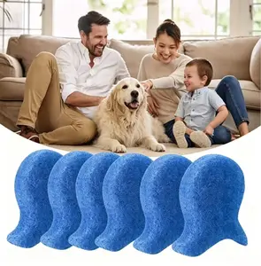 6 Pack Pet Hair Remover Laundry Balls - Reusable Fur & Lint Catcher Filter, Washable Home Supplies Laundry Accessories, Eco-Friendly Essential for Pet Owners