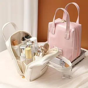 Portable Makeup Bag, Large Capacity Makeup Storage Bag, Zipper Makeup Organizer Pouch, Versatile Storage Bag for Travel, Outing, Daily Use, Makeup Storage Box, Durable Makeup Organizer, Makeup Brushes Set Organizer, Makeup Case, Makeup Cosmetic Storage