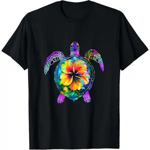Hawaiian Tie Dye Sea Turtle Cute Hawaii For Men And Women T-Shirt  Graphic tees