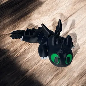 Toothless flexi dragon figurine