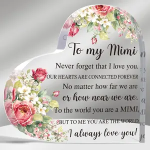Mimi Gift Mimi Definition Desk Decor Mimi  Desk Plaque Sign for Grandmom Mom Holiday Mother Birthday (Chic Style)