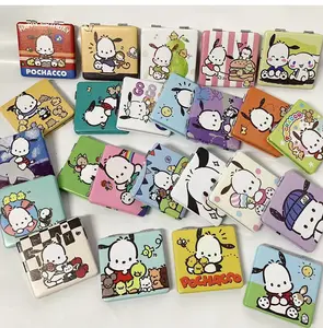Portable Compact Mirror – Cute Cartoon Folding Makeup Mirror with Double-Sided Magnification