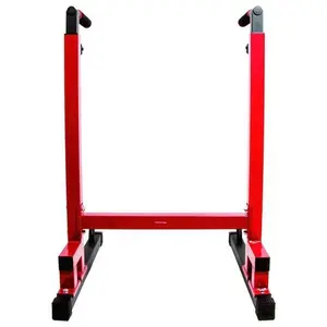 2025BalanceFrom Multi-Function Home Gym Exercise Dip Stand, 500lb Capacity, Red