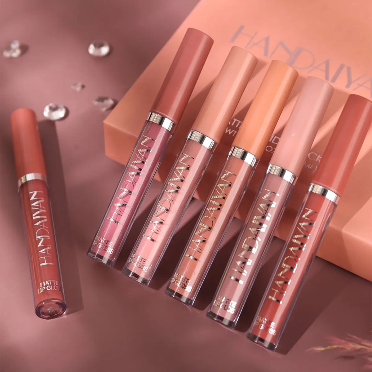 6-Piece Matte Liquid Lipstick Set, Waterproof Long-Lasting Non-Sticky Lip Gloss, High Pigment Nude Lip Makeup, Beauty Gift Set for Women & Girls