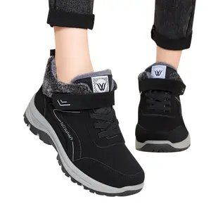 Womens Winter Snow Boots Warm Fur Lined Anti-Slip Ankle Booties Walking Shoes Non-Slip Outdoor Trekking Shoes Footwear Girl