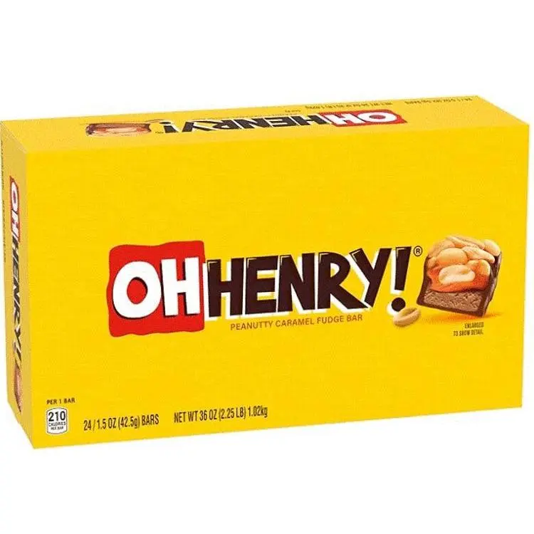 Oh Henry Peanut Caramel Fudge Chocolate Bar 1.5 oz 24 ct