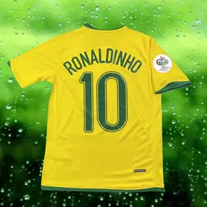 2006 Brazil home Ronaldinho 10 short sleeve Soccer jerseys