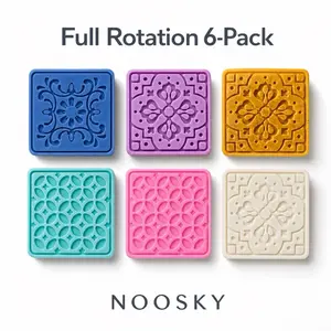 Noosky Full Rotation 6-Pack - Handcrafted Cold Process Soap Bars - 5 oz Each - Deep Dream, Forest Reset, Hydro-Wake, Love Spell, Rose Recovery, Golden Glow