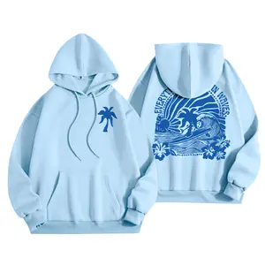 Hoodies for Women 2024, Palm Puff Hoodie Long Sleeve, Women Fall Winter Y2k Drawstring Pullover Tops, Letter Print Sweaters Preppy Clothes