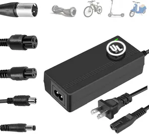 42V Electric Scooter Charger UL Certified for 36V  5 Plugs, Compatible with Gotrax, Jetson, Razor, Voyage, ninebot,Swagtron,Bird,Segway Electric  Scooters Ebikes