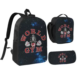 World Gym 67 Emoji-Inspired Backpack - Durable Oxford Fabric, Waterproof, Ergonomic Comfort, Anti-Theft Pocket, Ideal for School, Work, Travel