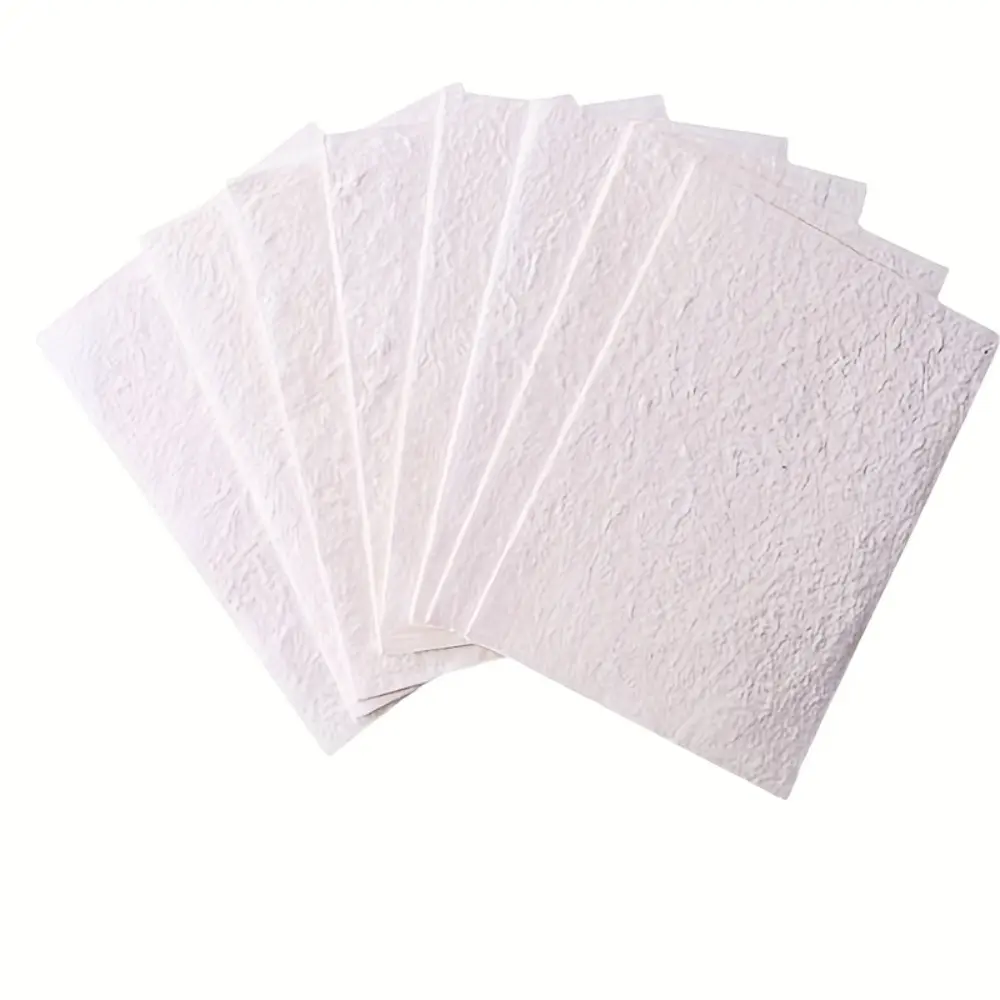 10 Sheets 20*29.5cm White Handmade Textured Paper Surface Undulations Textures Suitable for Collage Scrapbooking Invitations DIY Crafts