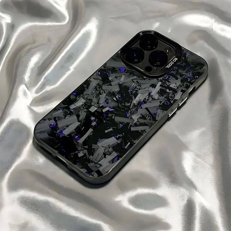 Matte Purple Carbon Fibre TPU Plastic Back Cover for iPhone Devices - Drop-Protection Phone Case with Impact Protection, Compatible with iPhone 17,16E,16,15,14,13,12,11,Mini,Pro,Max,Air,X,XR,XS Max,8,7 Plus