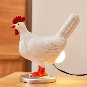 Funny Mini Resin Chicken Egg LED Night Light, Compact USB Powered Warm Light Desk Lamp, Cute Home Decor Gift for Kids, Durable Toys & Hobbies Specialty DIY Supply, Usb Powered Light