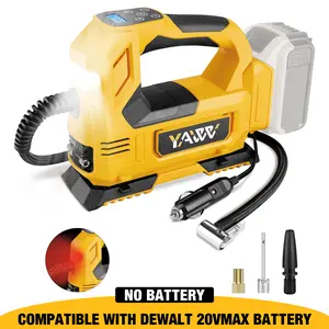 Cordless Tire Inflator Air Compressor for Dewalt 20V Max Battery, 160PSI Portable LED Light Handheld Air Pump with Digital Pressure Gauge for Cars Motorcycles Bikes Sport Balls(Battery Not Included) cartire inflator carinflator