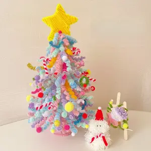 DIY Twisted Plush Strips Colorful Handmade Creative Multifunctional Party and Holiday Decorations Desktop Decorations Birthday Handmade Ornaments