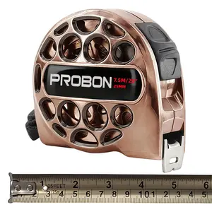 25 ft/16 ft Copper-Color Tape Measure, High-Hardness Material, Heavy Duty, Shockproof, Waterproof and Dirt-Resistant, Dual Metric & Imperial Scales, High-Precision Measuring Tape for Construction & DIY Projects, Durable Tape Measure, Hand Measuring Tool