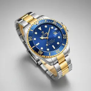 TEVISE T801 Luxury Automatic Watch for Men Solid Stainless Steel Luminous Dial Perpetual Calendar Water Resistant 3 Bar Resistance