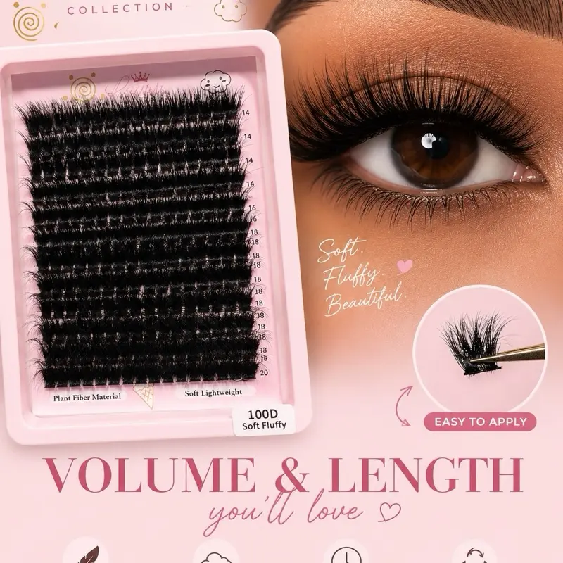 Laurybeauty Premium Faux Mink Lash Extensions – Individual Eyelash Tray