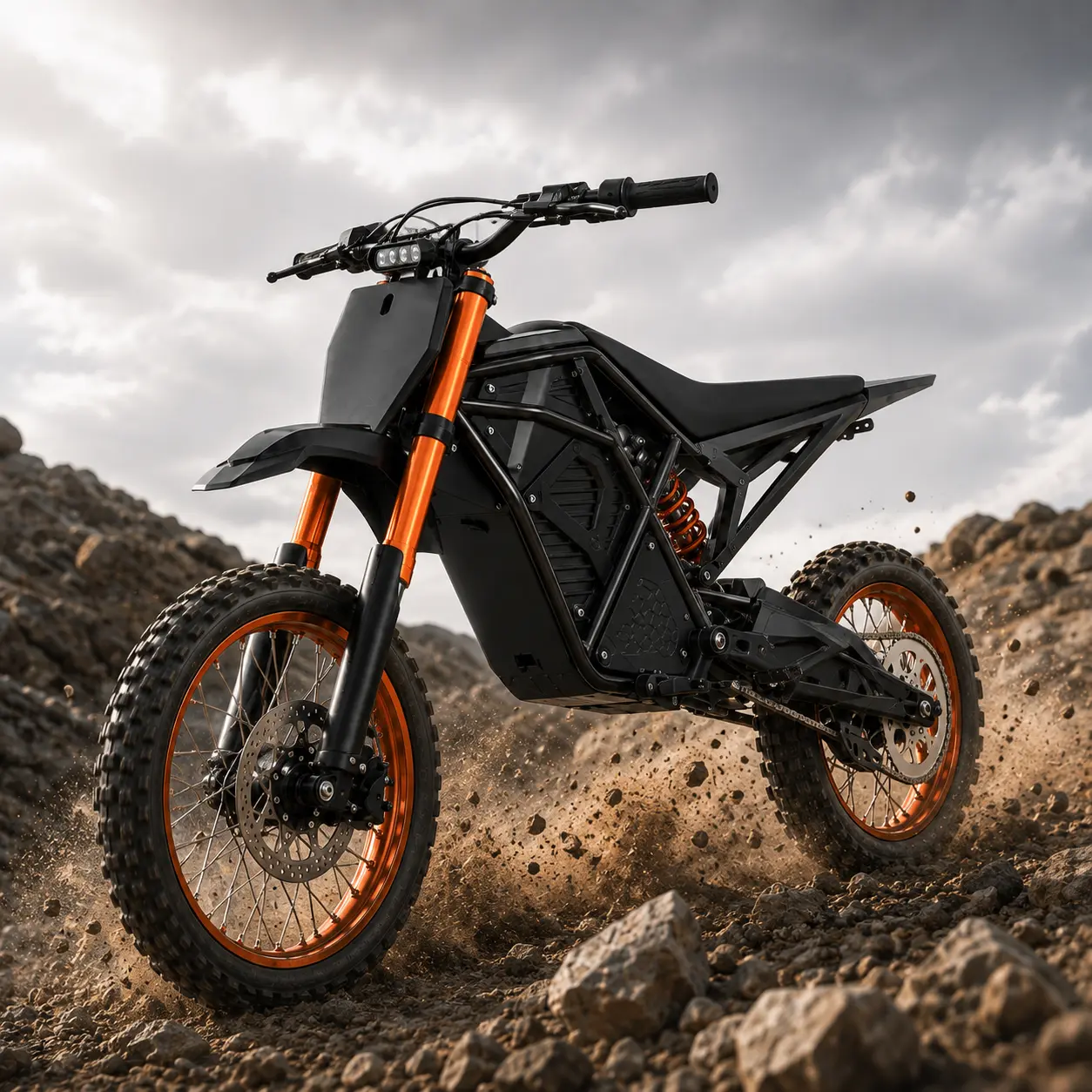 Heavy-Duty Electric Bike - 4000W Peak Mid-Drive Motor, 60V Long-Life Battery, 60km/h Max Speed, 55-60km Mileage, 65° Climbing Capacity, 4-Piston Hydraulic Brakes, Rugged Tyres for Steady Rides (Sports & Outdoor Cycling Equipment) tire all-terrain