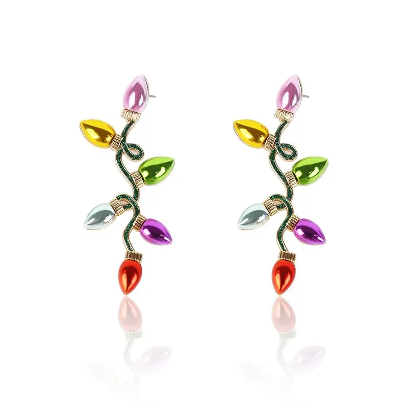 Cute and Festive Christmas Light Bulb Holiday Earrings - Adorable Christmas Gifts for Her!