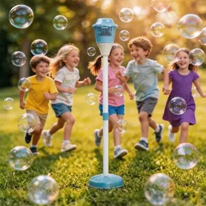 Automatic Handheld Bubble Machine for Kids, Bubble Maker Spring Summer Toys with Lights, Outdoor Rechargeable Blower Best Easter Gift for Children, Children's Day gifts #GLOBAL PICKS