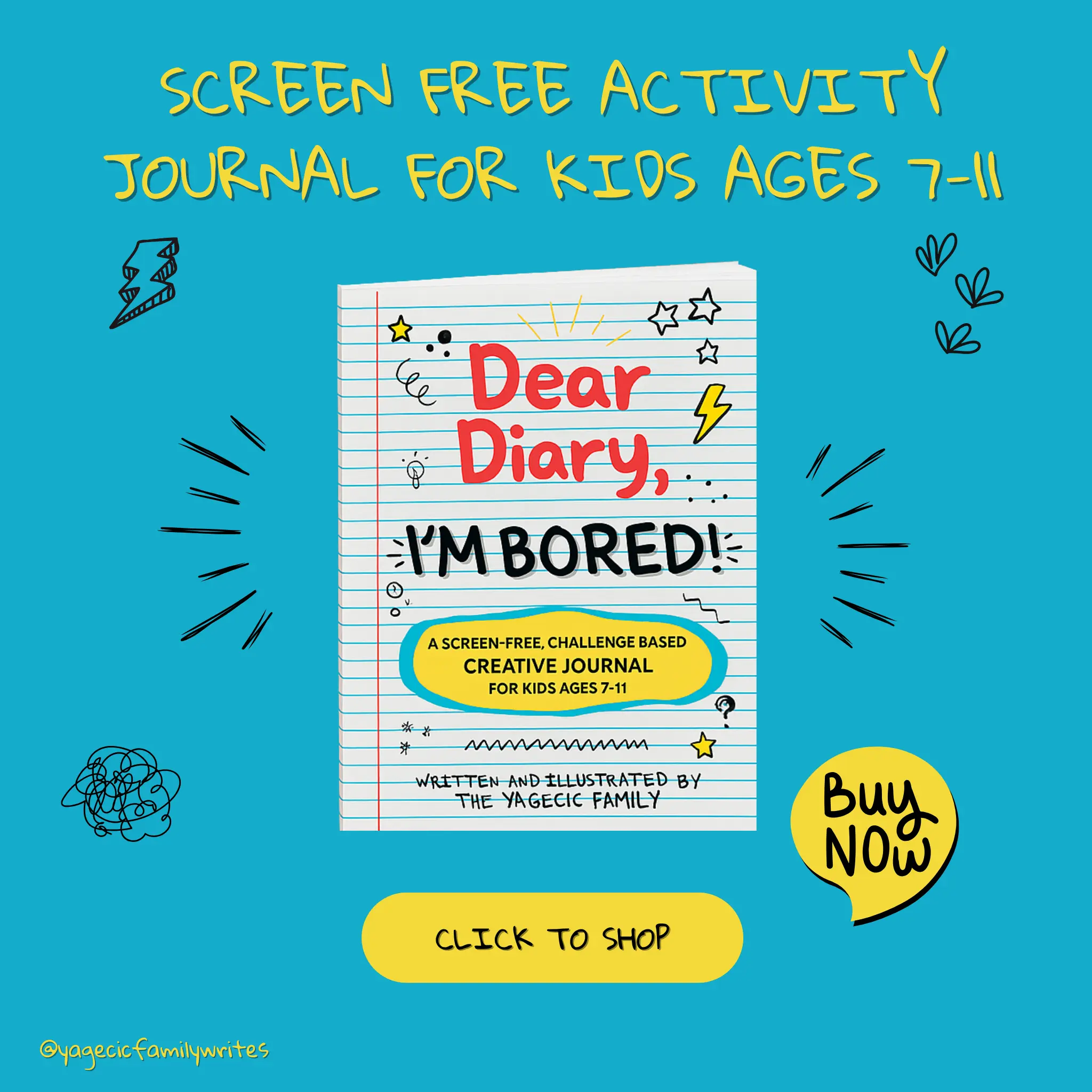 Dear Diary, I’m Bored! A Screen-Free, Challenge-Based Activity Journal for Kids 7–11