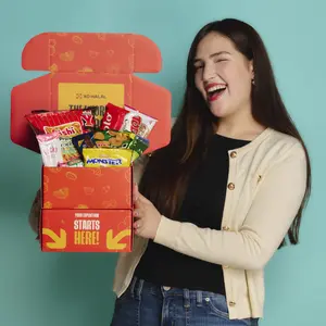 XO Halal Global Variety Snack Box - 15 Authentic International Treats Assorted Sweet Savory Spicy Multipack Gift for Candy Lovers