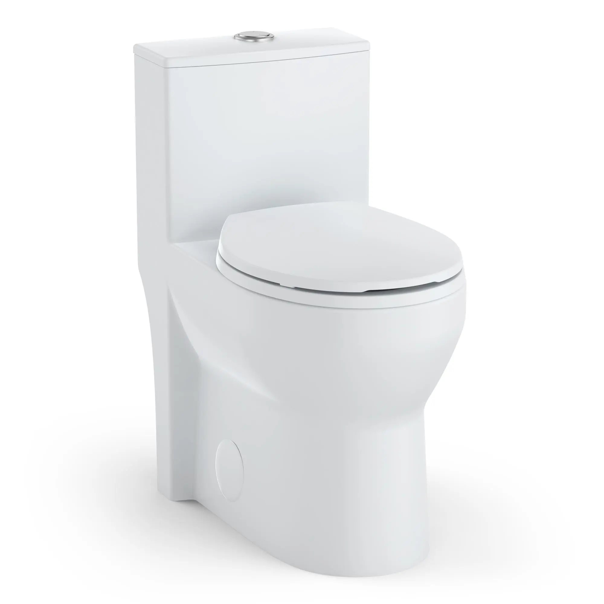 Garvee 17.5 Inch Tall Toilet, One-Piece Round Toilet with ADA Comfort Chair Height Seat, Powerful 0.8/1.28L GPF Dual Flush, 12" Rough In High Bowl for Seniors, White