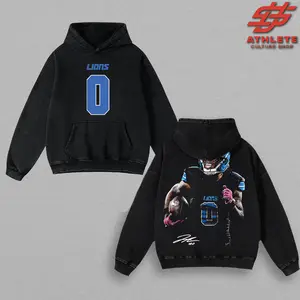 Retro Jahmyr Gibbs #0 Running Back Vintage Washed Tee Hoodie Sweatshirt – Detroit Lions Football Graphic Shirt, Game Day Outfit for One Pride Fans, Unisex Apparel, Retro NFL Streetwear, Made in USA, Gift for Him