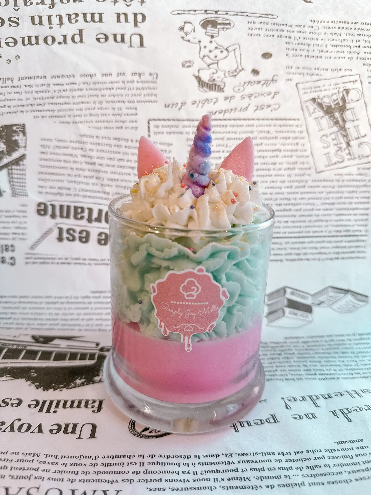 Unicorn candle