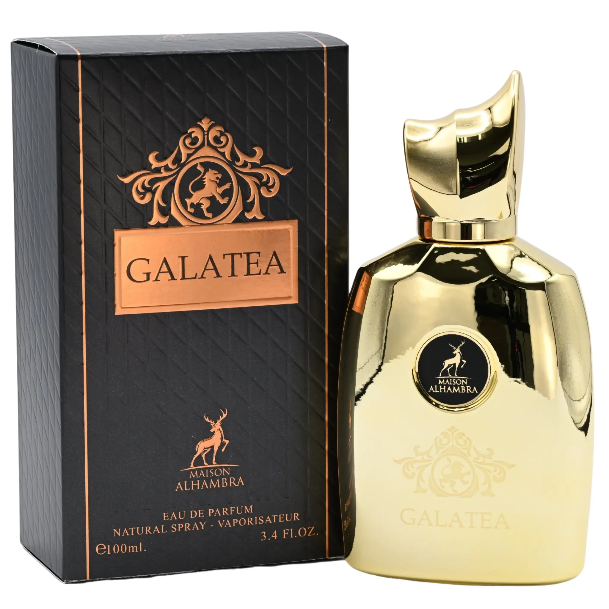 MAISON ALHAMBRA Galatea Eau de Parfum, Woody Amber Scent with Leather and Rose Notes, Unisex Fragrance, 3.4 fl oz, Amber Scent Unisex Fragrance, Aromatic Unisex Fragrance
