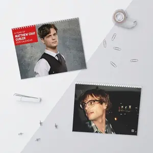 Criminal Minds 2026 Calendar with Spencer Reid Matthew Gray Gubler Character Poster TV Show Fan Gift Collectible Merchandise