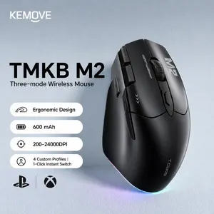 [NEW] KEMOVE×TMKB M2 Tri-Mode Gaming Mouse 24000DPI 9 Programmable Buttons Ergonomic Wireless Mouse with RGB for PC Laptop