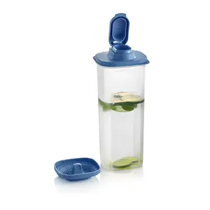 Tupperware Slim Line Pitcher with Strainer 2 Qt 2 L Capacity Leak Proof Easy Pouring Family Size Translucent Material Dishwasher Safe  Lightweight